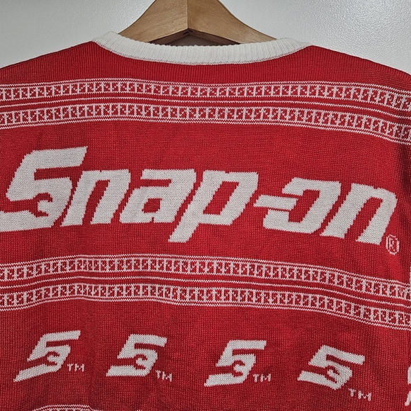 Snap On Tools Ugly Christmas Sweater Cardigan Vest. Size XL Collectible Vintage - Picture 3 of 6
